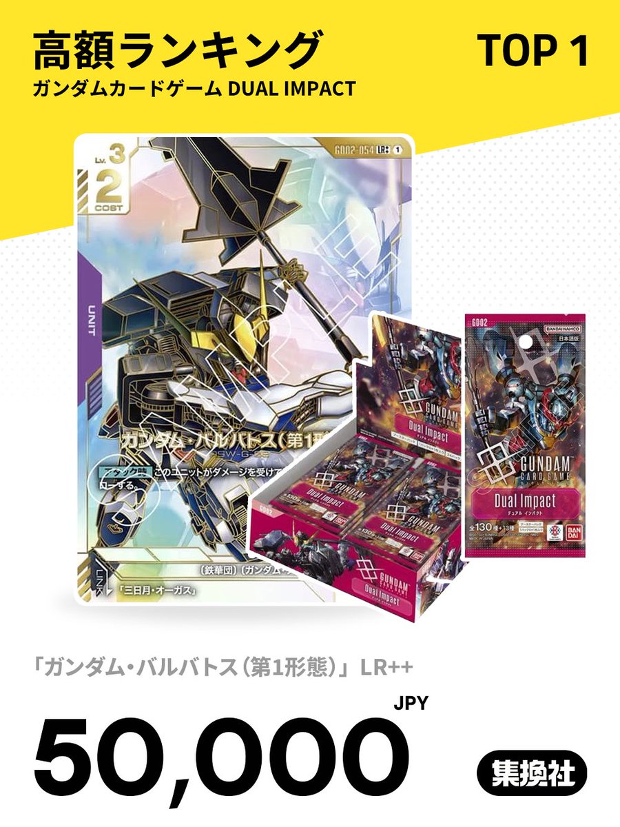 ガンダムカード BOX 10BOX Bandai Gundam Card Game Dual Impact Booster Box | Steel City