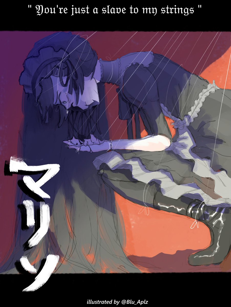 BluAplzz_'s tweet photo. @Marinbackup  The art work is now Finished✨

Thought i'd add a quote to make it more dramatic
The Japanese text translates to "Marin" btw

Hope you like it! https://t.co/qzOFkuznAr