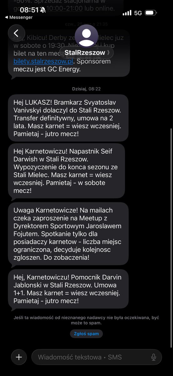 lukasz_lutecki's tweet image. Lepiej późno niż wcale;)
Chyba @StalRzeszow rozwiązała problem z brakiem smsów u niektórych karnetowiczów:;)