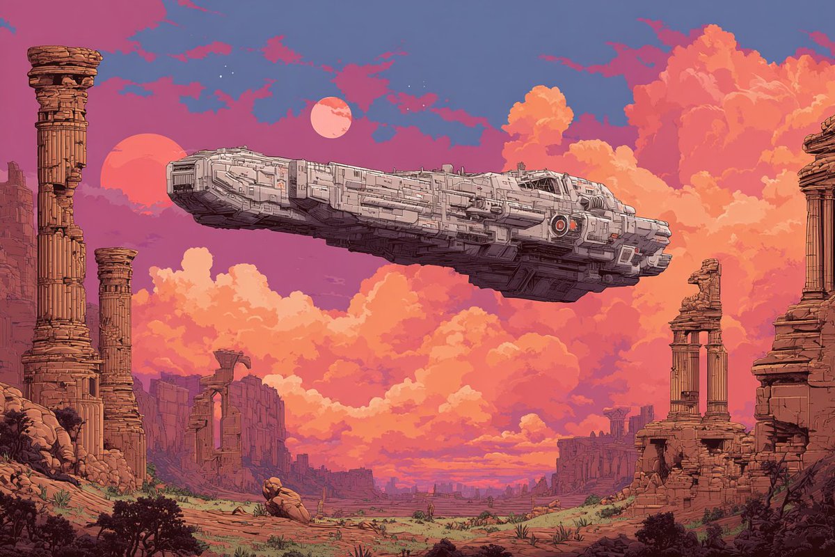 FOulhiou's tweet image. #Promptshare

🖊️[DETAILED SUBJECT] in the style of an 80s retro illustration. In a color palette of Ash black, Ember orange, vivid violet and Silver grey. Perfect composition following the rule of thirds --ar 3:2 --stylize 150

Share your images with #cp45