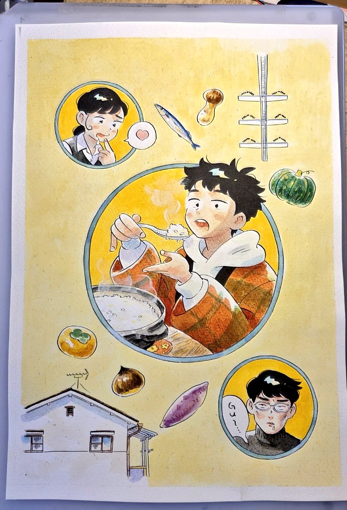 今週号のカラー、実は最初はこんな絵でした。 ただ、気に入らなかった