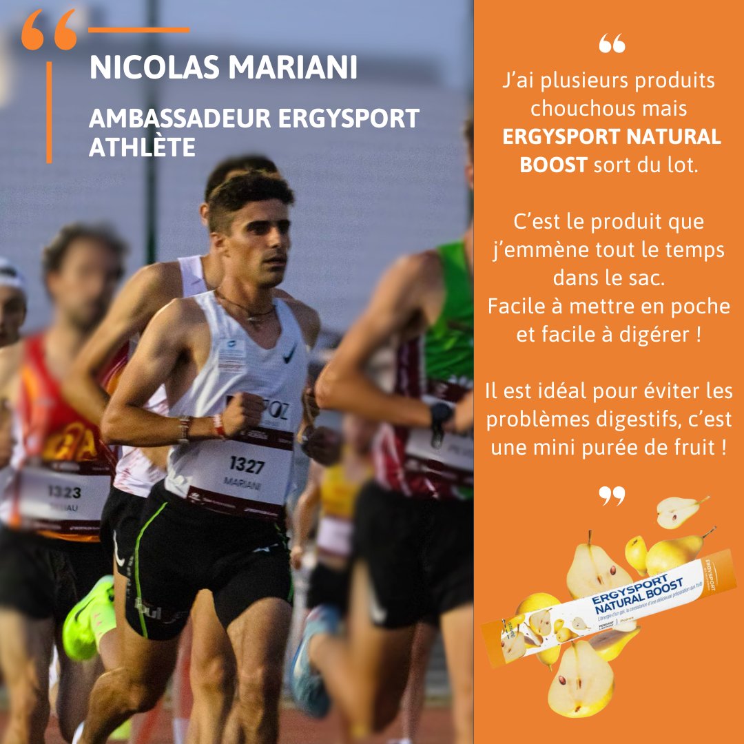 Besoin d'un boost ? Découvrez ERGYSPORT NATURAL BOOST, le favori de Nicolas Mariani ! 🏃‍♂️🥇

Facile à digérer, c'est une mini purée de fruit idéale pour vos efforts. 🚀

Comme Nicolas, prenez votre dose d'énergie : ergysport.com/fr/fr/nos-prod…