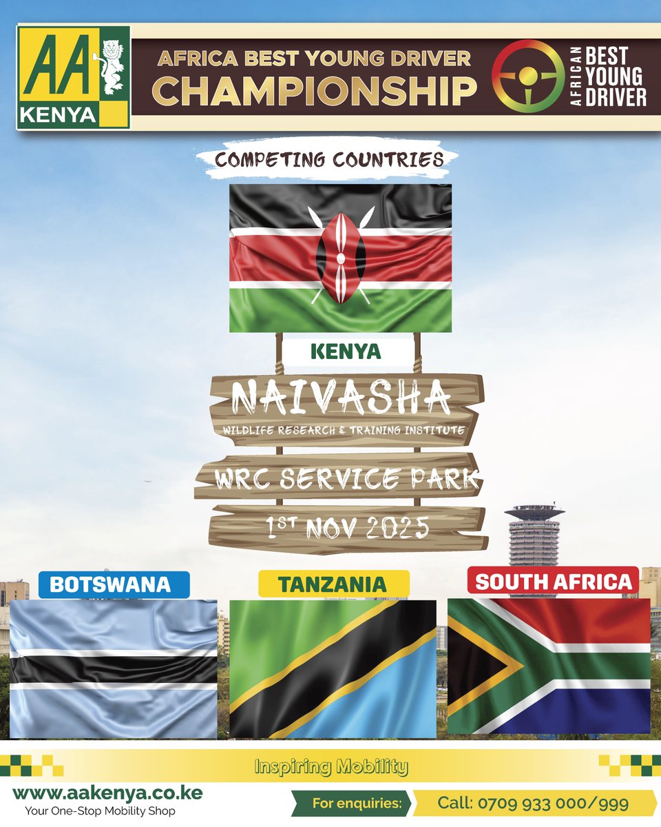 The African Best Young Driver Championship is coming to Naivasha this weekend at the iconic WRC Service Park, hosted at the Wildlife Research and Training Institute.
Young drivers from Kenya, Botswana, South Africa, and Tanzania will battle it out for the African title,