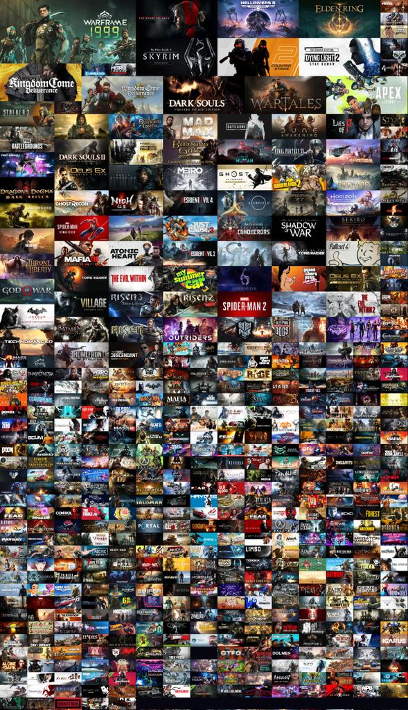 Naeigi's tweet photo. Uzun soluklu oynadığım oyunları kendi platformlarından oynayınca Steam gösteremiyor tabi Witcher Rdr falan biraz az olmuş burası https://t.co/R9khz7UyRM