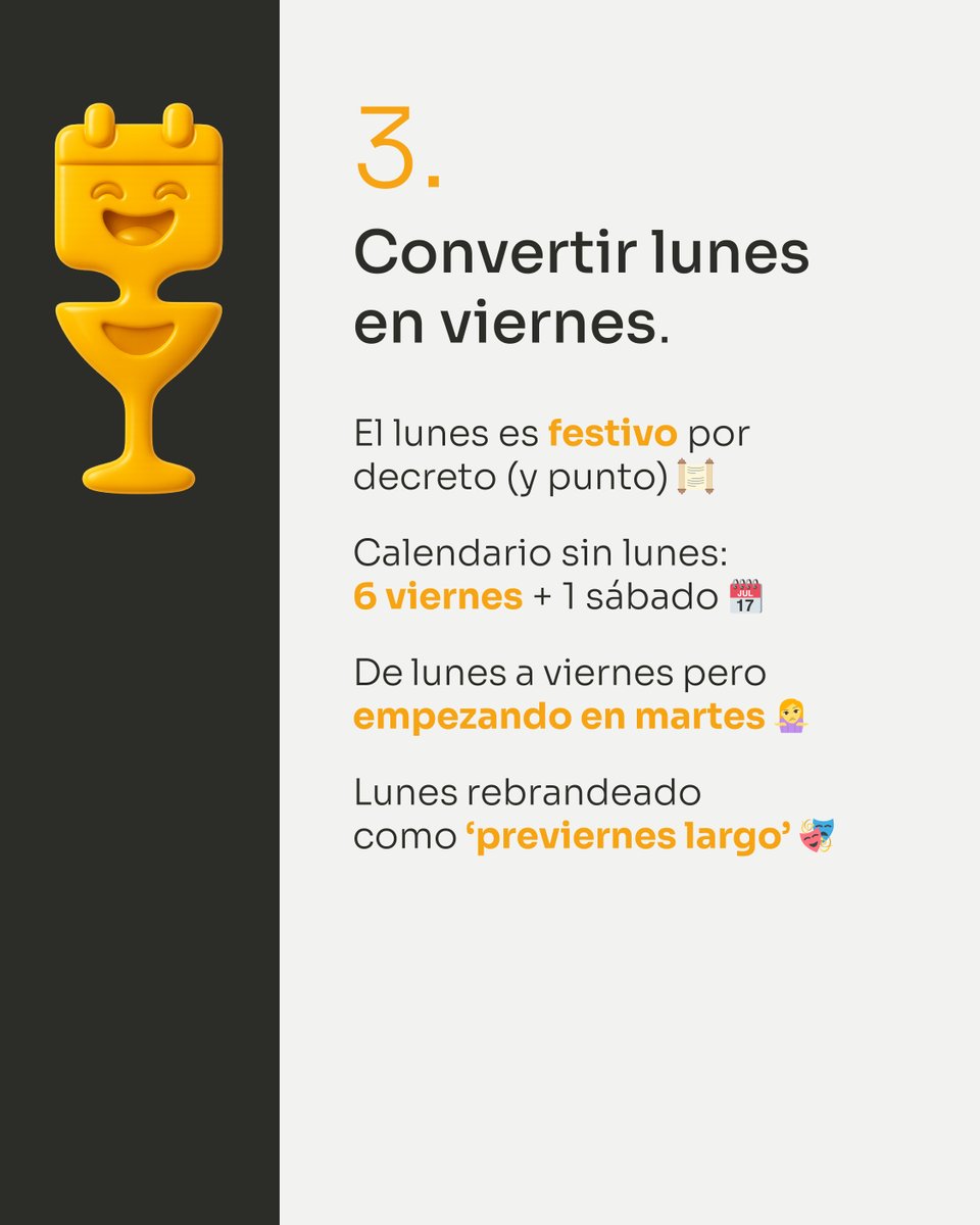 Si los lunes fueran opcionales, seguro que nadie entraba voluntario 😅
Como no lo son, aquí van 3 ideas creativas para sobrevivir al peor día de la semana.
¿Cuál probarías primero? 👇