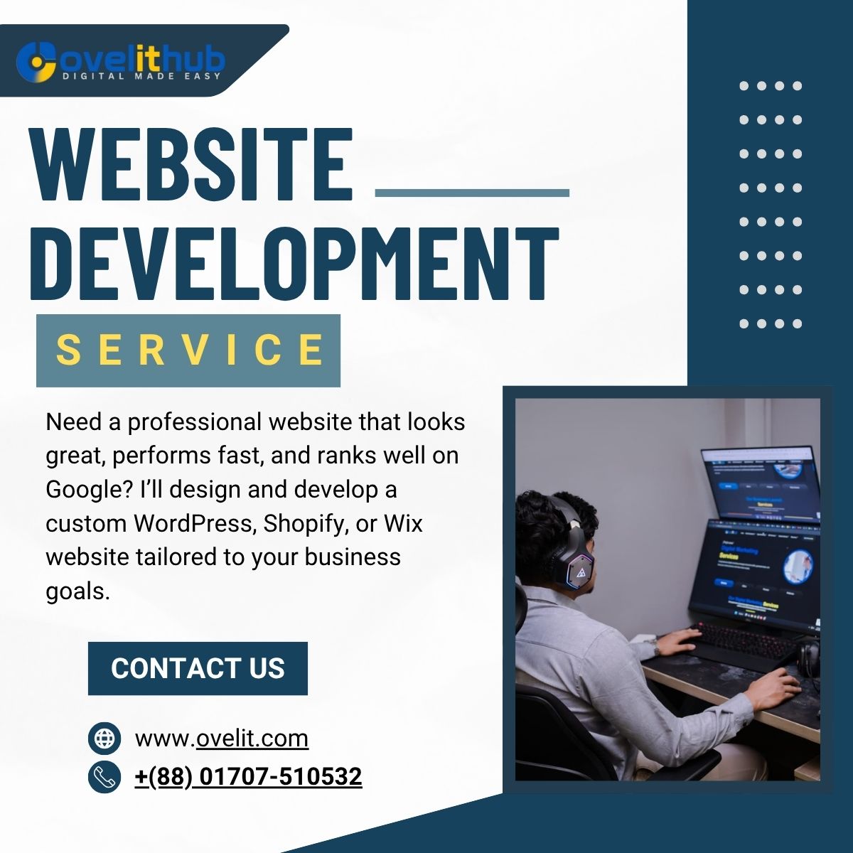 fahmid40564's tweet photo. Need a website that looks great, runs fast &amp; ranks high? 🌐
We design &amp; develop custom WordPress, Shopify, or Wix sites tailored to your business goals.
https://t.co/Fex1wgxWGf
#AustinReaves #Steelers #JavierMilei #LazioJuve #الريال #الكلاسيكو https://t.co/FmcxPTWoRl