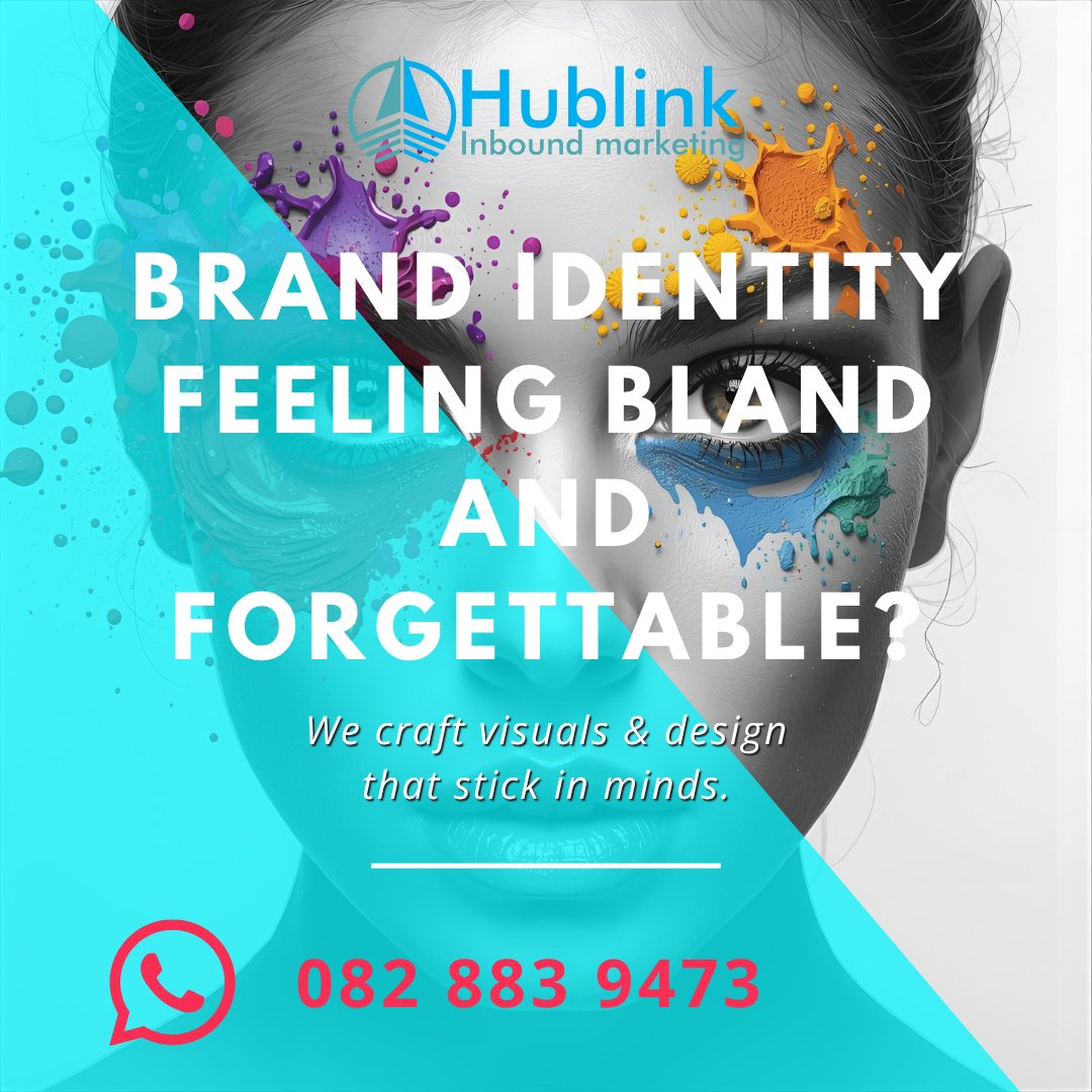 Hublink0603's tweet image. 🎨 Brand looking bland?
We’ll craft a fresh identity that turns heads and sticks in minds. 💡

📞 Call: 010 040 8330 or Whatsapp us on: 082 883 9473
Visit: hublink.co.za/branding-desig…

Join today hublink.co.za/join-marketing…

#BrandIdentity #DesignMatters #hublink