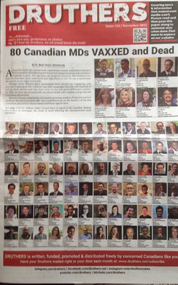 BGatesIsaPyscho's tweet photo. 🇨🇦 Meanwhile in Canada 

One Canada’s most prolific Covid Vaccine Pushers has just been diagnosed with suspected Cancer. 

Several huge Peer Reviewed Studies now prove beyond any reasonable doubt that the Covid Vaccines increase you risk of Cancer.

This as already hundreds of Covid Jab Loving Doctors have already sadly perished since Covid Vaccination.

They seriously hit Canada hard.
