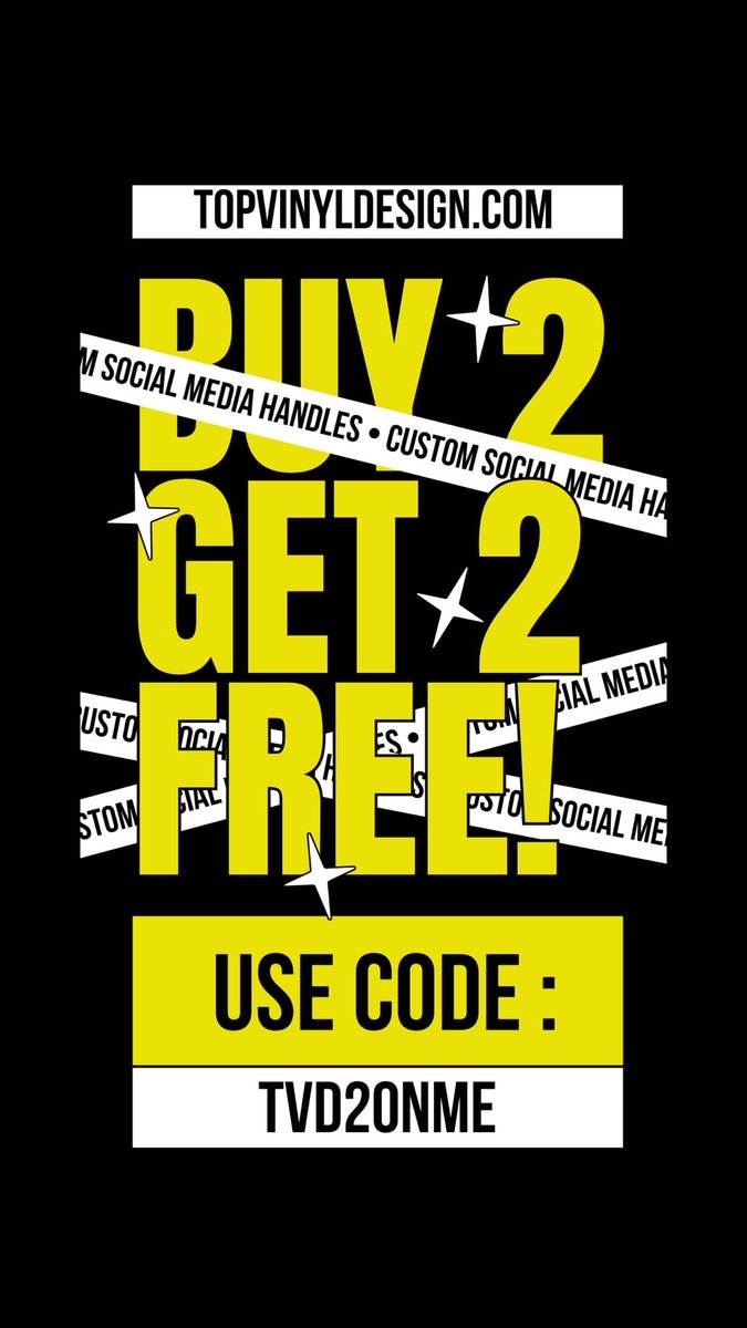TopVinylDesign's tweet image. Buy 2 GET 2 FREE!! We got 100% custom social media handle decals at topvinyldesign.com! Instagram, Facebook or even YouTube.
Code: TVD2ONME 
#cardecals #vinyldecal #stickers