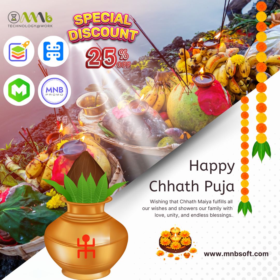 mnbsoft's tweet photo. 🌞 Happy Chhath Puja! 🌸
Celebrate with 25% OFF on all MNB Soft products!
Make your business smarter &amp; faster this festive season. 

🌐 https://t.co/4v9C1jes4s

#ChhathPuja #FestivalOffer #MNBSoft #TaskFlier #MParchi #MNBPromo #HostGuardian https://t.co/qhRuCjbT13