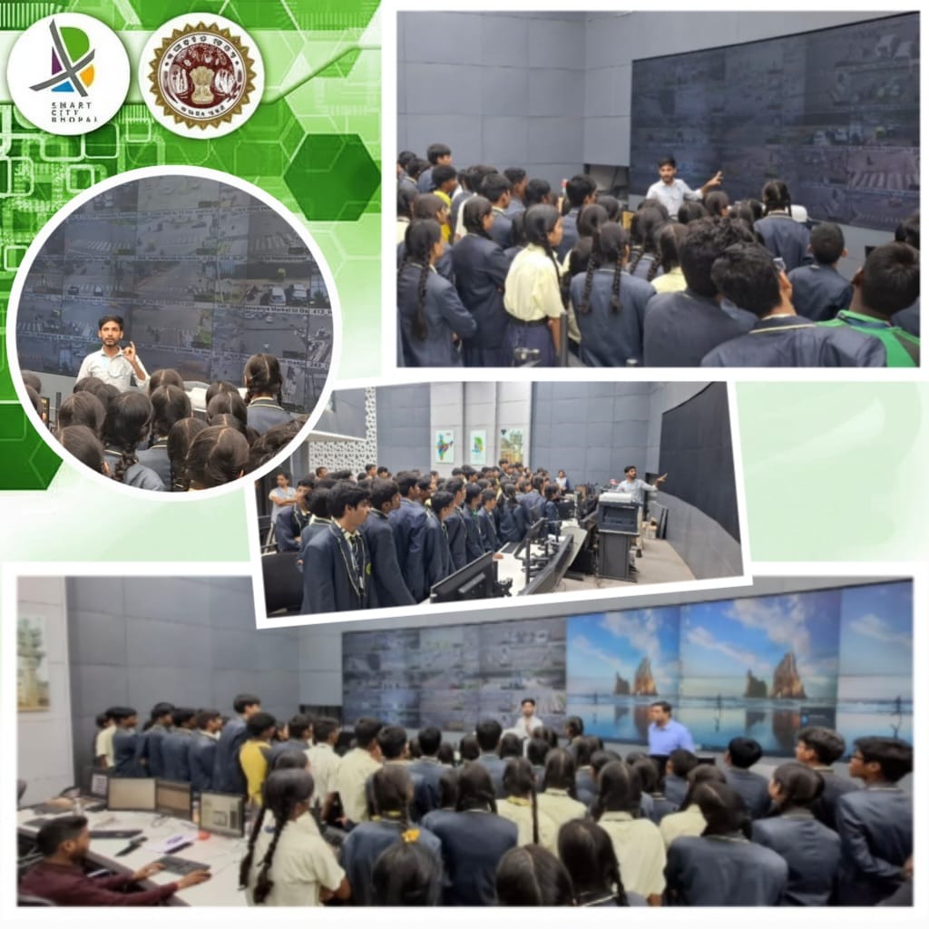 bhopal_bscdcl's tweet image. #BhopalSmartCity organised an awareness drive on 27th Oct&apos;25 during which officials interacted with students &amp;amp; teachers from MGM Co Ed Higher Sec School,Bhopal &amp;amp; educated them on the working of Integrated Traffic Management System #ITMS operated under #SmartCitiesMission