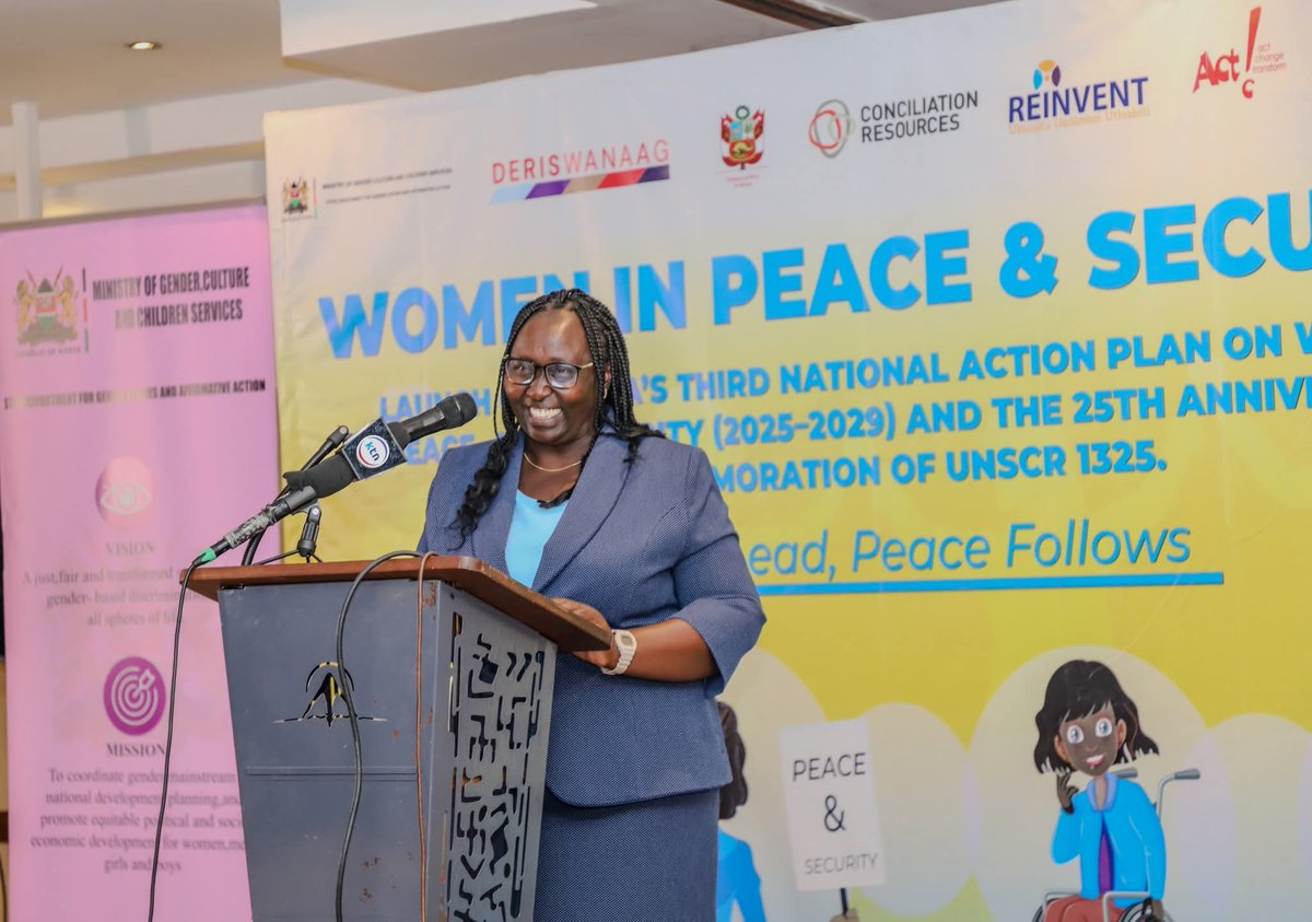 CGW_Kenya's tweet photo. CGW joined the launch of #KNAPIII under the theme “Women Lead, Peace Follows.” We stand committed to localizing the Women, Peace &amp; Security agenda &amp; amplifying women’s leadership in peacebuilding across Kenya. 
Read more: https://t.co/M7t0OGxtbw
#DefendMyFuture 
#Amka 
#StayWoke https://t.co/PV7XGQmFBz