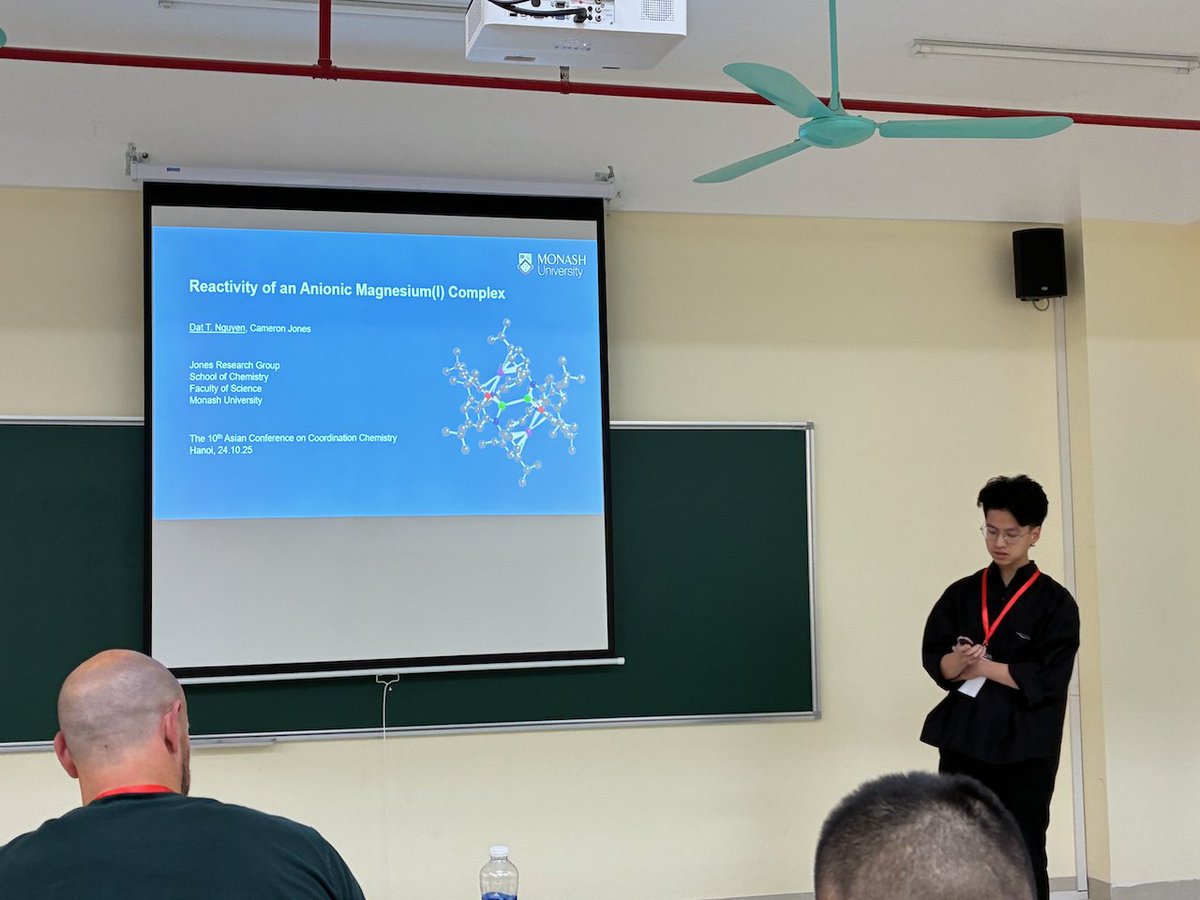 One of the graduate students, Dat Tien Nguyen (<a href="/ng_tiendat/">Dat Tien Nguyen</a>), in Prof. Cameron Jones' group (<a href="/Jones_Research/">Jones Research Group</a>) at Monash University, gave a very nice talk.