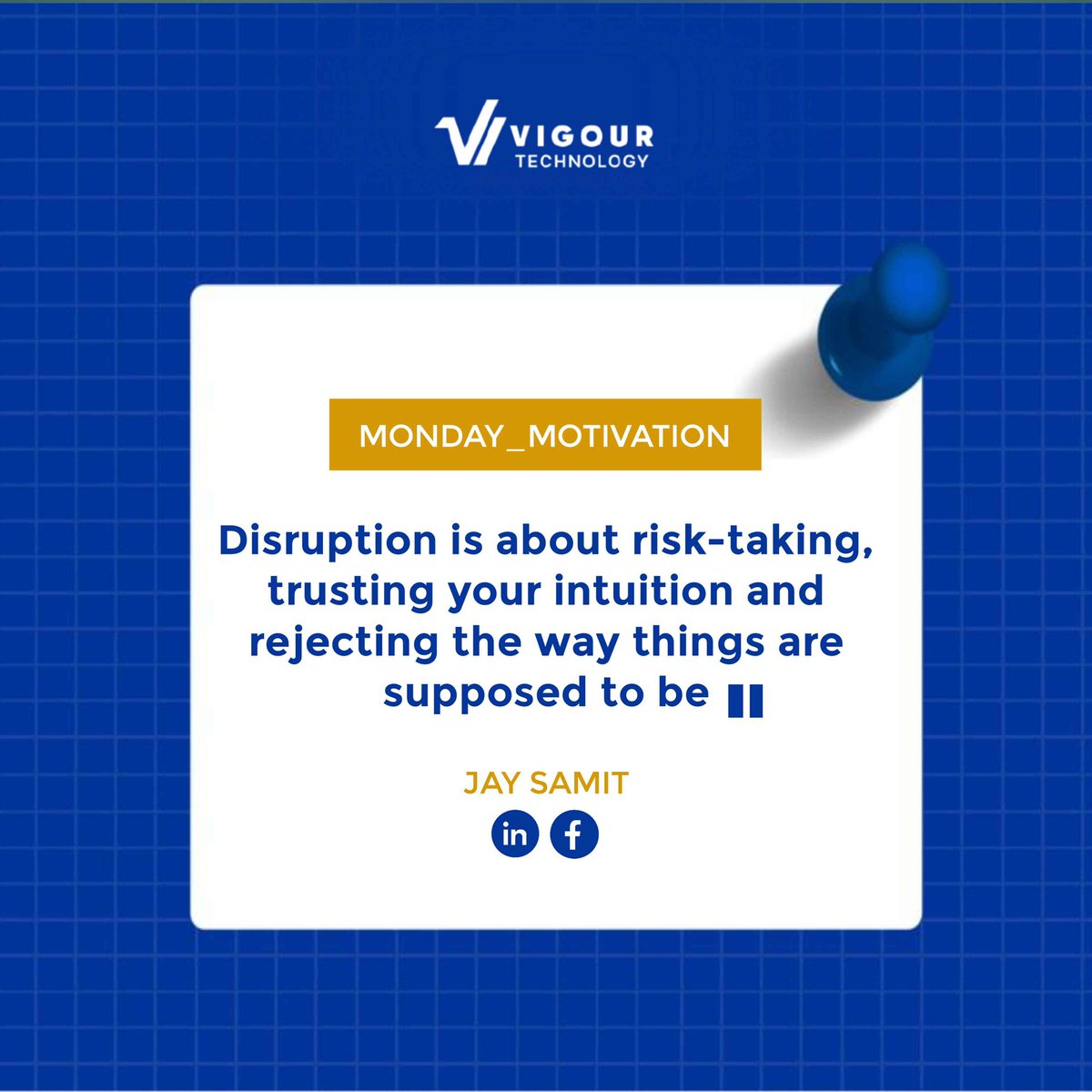 VigourTech's tweet image. Disruption means taking risks, trusting your instincts and challenging the status quo.
At @VigourTech, we believe true innovation starts when you step out of your comfort zone, taking risks, trusting your intuition and redefining what’s possible.
#Daretobedifferent