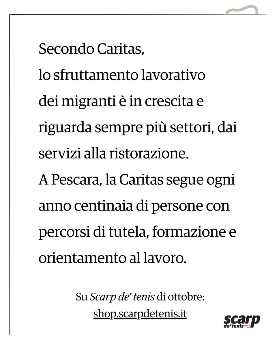 Dallo sfruttamento nei ristoranti #allyoucaneat a una nuova vita.
Majid, 26 anni, pakistano, è passato da cameriere sottopagato a volontario <a href="/CaritasPescara/">Caritas Pescara</a> .
Una storia di riscatto e dignità su #ScarpdeTenis di ottobre 👉 shop.scarpdetenis.it

#ayce #diritti #lavoro