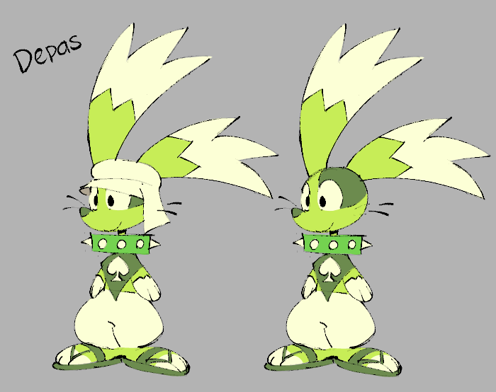 this is a member from my main cast, Depas! he's just a lil guy really, he's pretty silly and mischievous