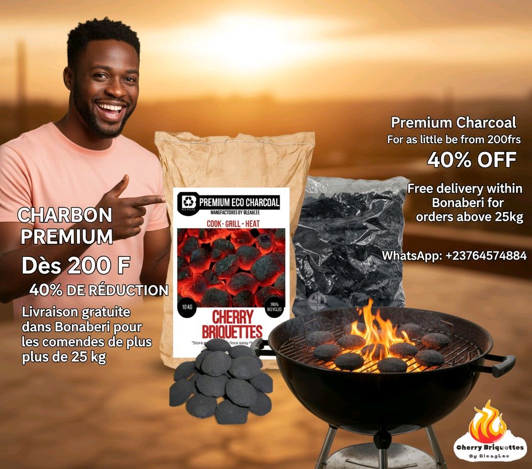 ⏰ 40% OFF won’t last forever!
Get your premium Cherry Briquettes while the offer lasts.
#charcoal #briquettes #charcoalbriquettes #bbq #grilling #cleanenergy #charbon #charbonpremium #charbonécologique #madeinafrica #barbecue #smokeless #charbon #grillade #charbonlocal