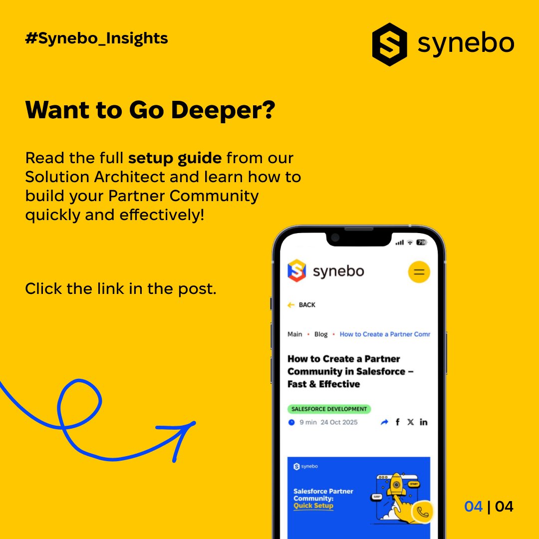 synebo's tweet image. 🤝 Build your #Salesforce Partner Community fast and start seeing results sooner!

From lead distribution to partner training – #ExperienceCloud makes teamwork seamless.
Here’s how to do it right ⬇️

synebo.io/blog/how-to-se…

#PartnerCommunity #Synebo