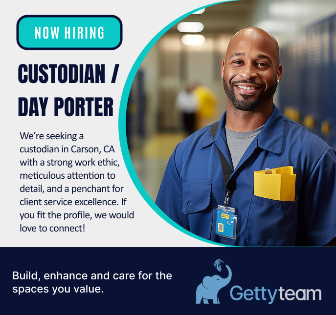Getty Team is seeking a Custodian/Day Porter in the Carson area with a strong work ethic, meticulous attention to detail, and a penchant for client service excellence. If you fit the profile, we would love to start a conversation. 

gettyteam.com/careers_archiv…