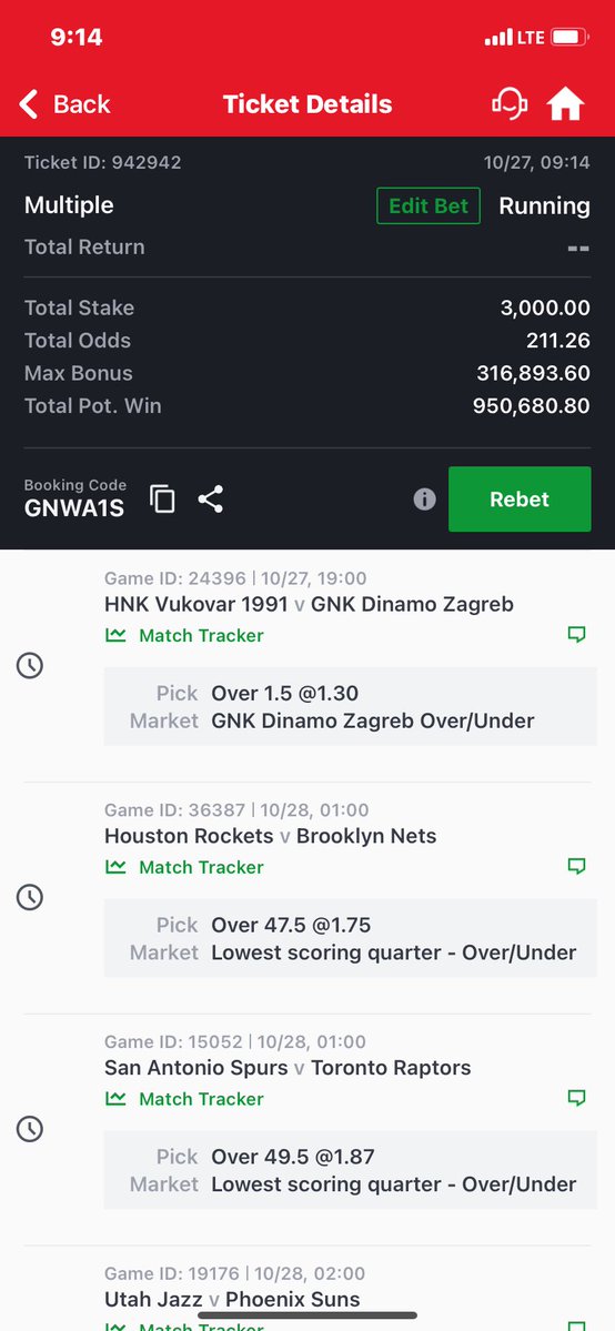 GNWA1S

Say God abeg before you stake.  😂