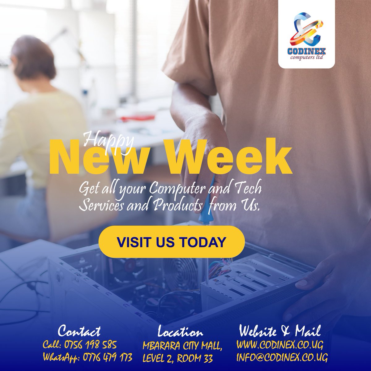 codinex_ug's tweet image. At #CODINEX, every Monday is a chance to build smarter, solve tech and computer issues faster, and innovate boldly. 💡
#MondayMotivation | #TechCommunity | #Innovation | #Developers | #CODINEX
