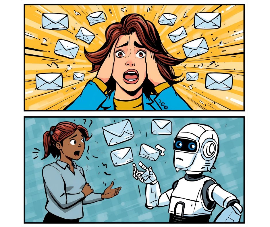 SMEProductiveAI's tweet photo. We’ve all been there.
The inbox chaos, the endless scroll, the stress.
Now imagine this — AI reads, sorts, and drafts your replies automatically.
Less panic. More focus. 
📷 Work smarter, not harder — your inbox just got an upgrade.
https://t.co/zx6XfEaJYm https://t.co/UlyXbCBaVs