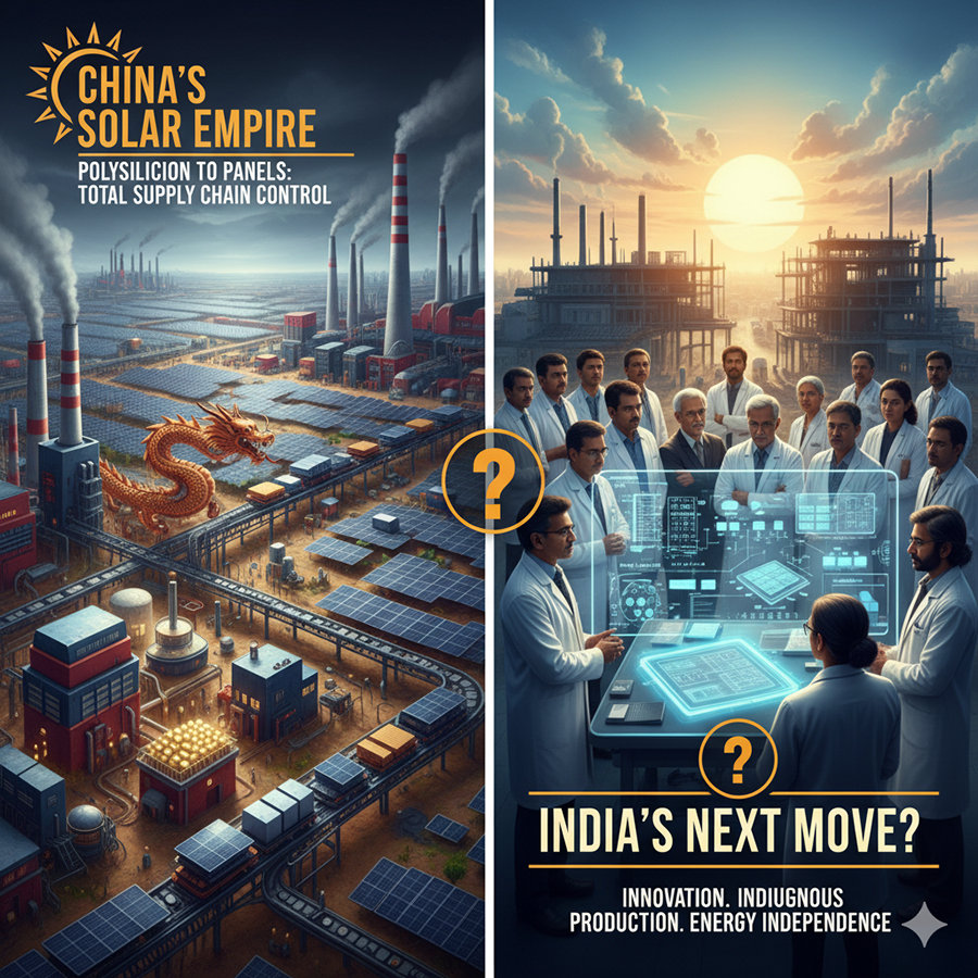 chemicalmarket's tweet image. China controls nearly the entire solar supply chain — from polysilicon to panels. 🇨🇳
Read more: chemicalmarket.net/news/detail/ch…
@IEA @mnreindia 
#SolarEnergy #Polysilicon #RenewableEnergy #CleanTech #MadeInIndia #ChinaSolar #IndiaSolar #SustainableManufacturing