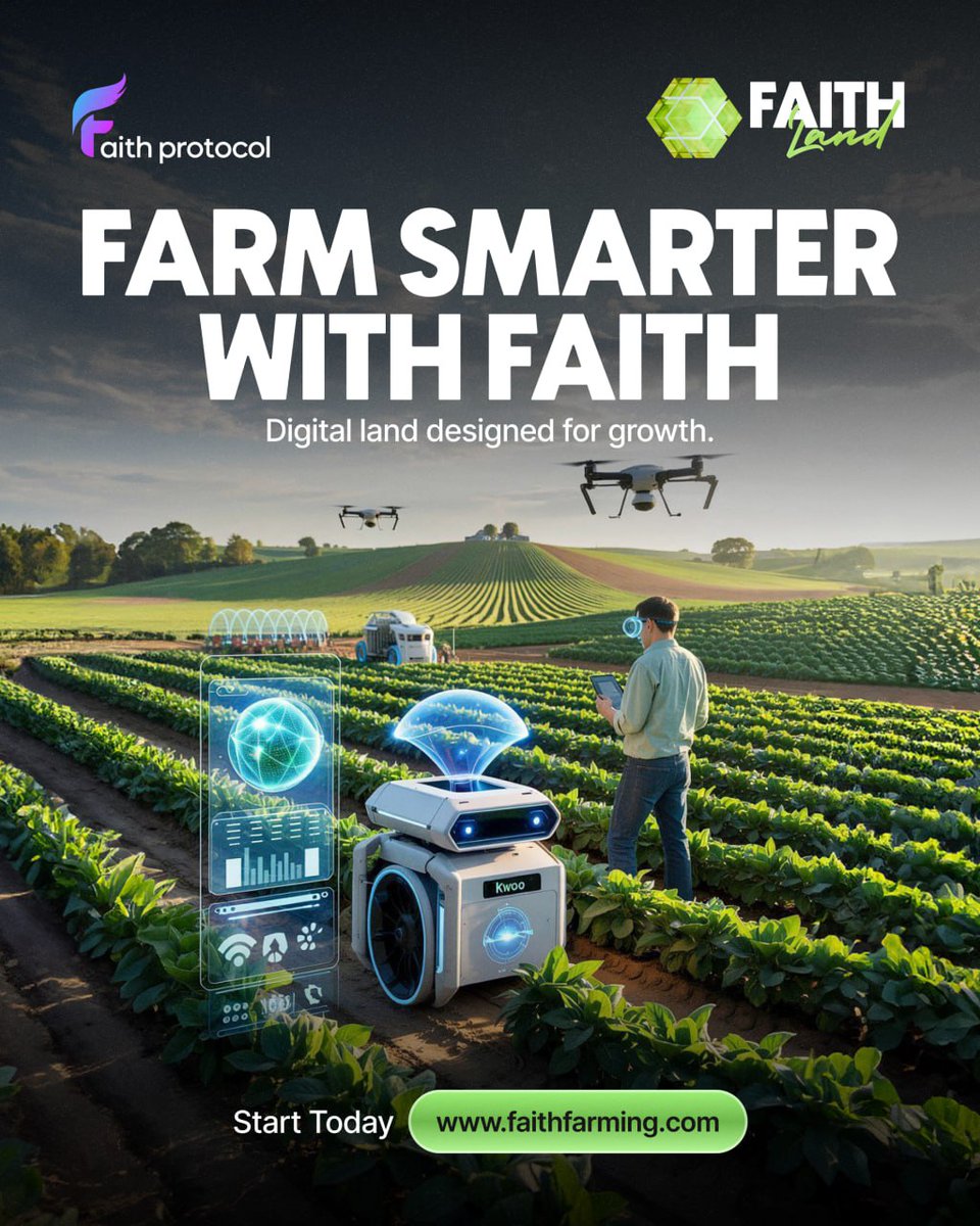 namantripa72484's tweet photo. 🌾 FAITH LAND - FARM SMARTER WITH FAITH.

Start today, and let your digital land work for your future. 🚀
👉 https://t.co/yZXdl1gKCE

#FaithLand #FaithFarming #FaithProtocol #Web3 #BlockchainTechnology #Metaverse #MetaFarming #DigitalAssets #NextGenTech #VirtualLand https://t.co/cwjCQKwvgW
