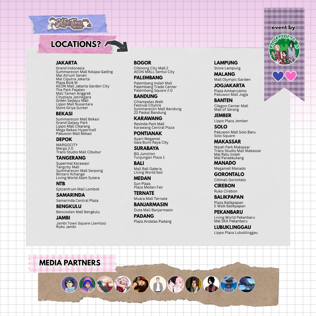 sorceressmyr's tweet photo. Yooo.. 🇮🇩 SSL!
Setelah 3 th, Photobooth event kita balik lagi!

Abadikan momen #sasusaku Canon Day kamu dg photoframe dari @sasusakuinfo_id

🗓: 2-15 Nov 2025
🔗 : @selfietimeid
📍: Lokasi tertera

Tag us &amp; gunakan #HappySasuSakuDay kalau kamu ikutan pakai photoframe 🍅🌸 ya! https://t.co/Xl72o9AEi3