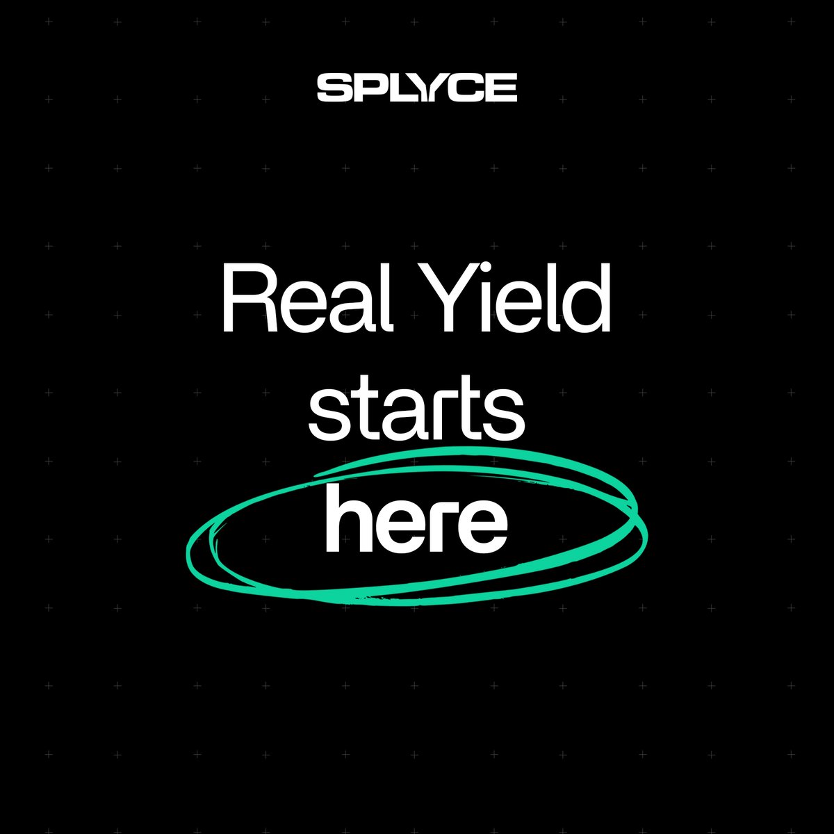 Splyce is making real-world yield a native part of Solana.

<a href="/SplyceFi/">Splyce Finance</a> is unlocking billions in assets like credit &amp; treasuries, &amp; making them accessible to anyone with a wallet. No middlemen ✘ no gatekeeping.

The ecosystem is built on two key products. RWA yield, backed by real