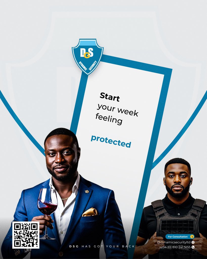 Dynamicgroups01's tweet image. A strong week begins with a strong sense of safety that’s why you have DSG.

HAPPY NEW WEEK!! 🎉 

#dsgdynamicsecurity #newweek