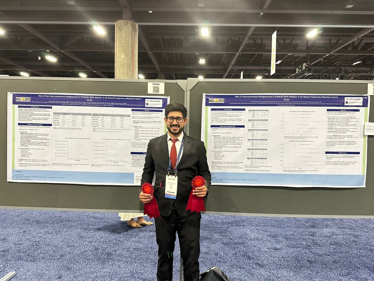 iamrishic05's tweet image. Thrilled to have gotten 2 outstanding poster presenter awards at #ACG2025! Fortunate to have started this way!
Grateful to all mentors and collaborators without whom this wouldnt have been possible!!
#GITwitter #research #Match2026 #USMLE