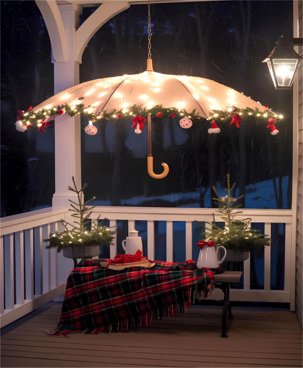 Costway_com's tweet image. Maybe instead of dragging a tree home from the forest this year, hanging an umbrella from the ceiling isn’t such a bad idea after all? 🎄☂️
#Costway, More Than Just Furniture.

#christmasideas #holidaystyle #DIY