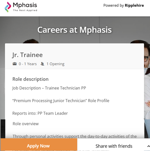 fjafreshers's tweet image. 🚨 Mphasis - #JobOpening For #Freshers

💼 Role: Jr. Trainee
🎓 Qualification: Any Graduate
👨‍🎓 Experience: Fresher (0–1 Years)

🔗 Apply Here: tinyurl.com/mphasis-freshe…