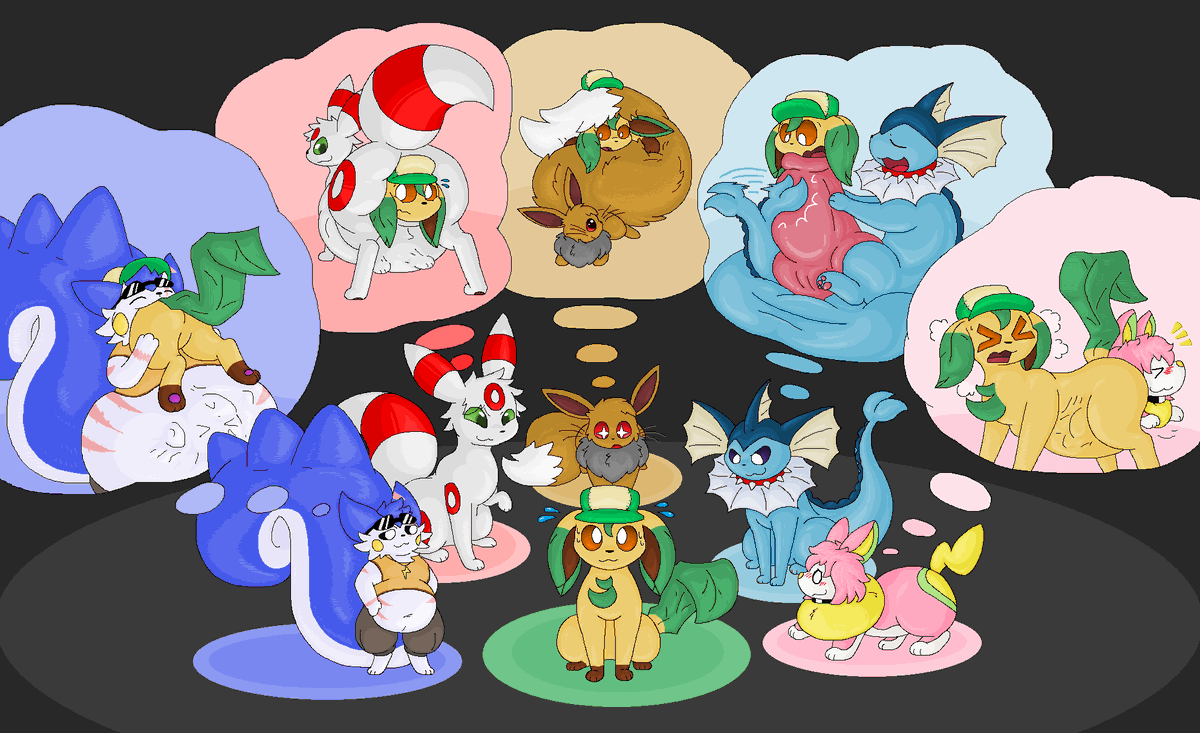 [CW: normal, anal, and cock vore. Tail] 
Art-trade with <a href="/LeafeTea_/">LeafeTea</a> 
So many fates await the Leaf(ood)

#vore #furry #nsfw #pokemon