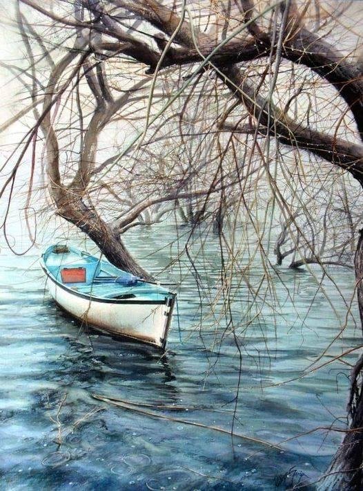 Sulu boya (watercolor), Rukiye Garip  
76 cm x 56 cm (30 in x 22 in)