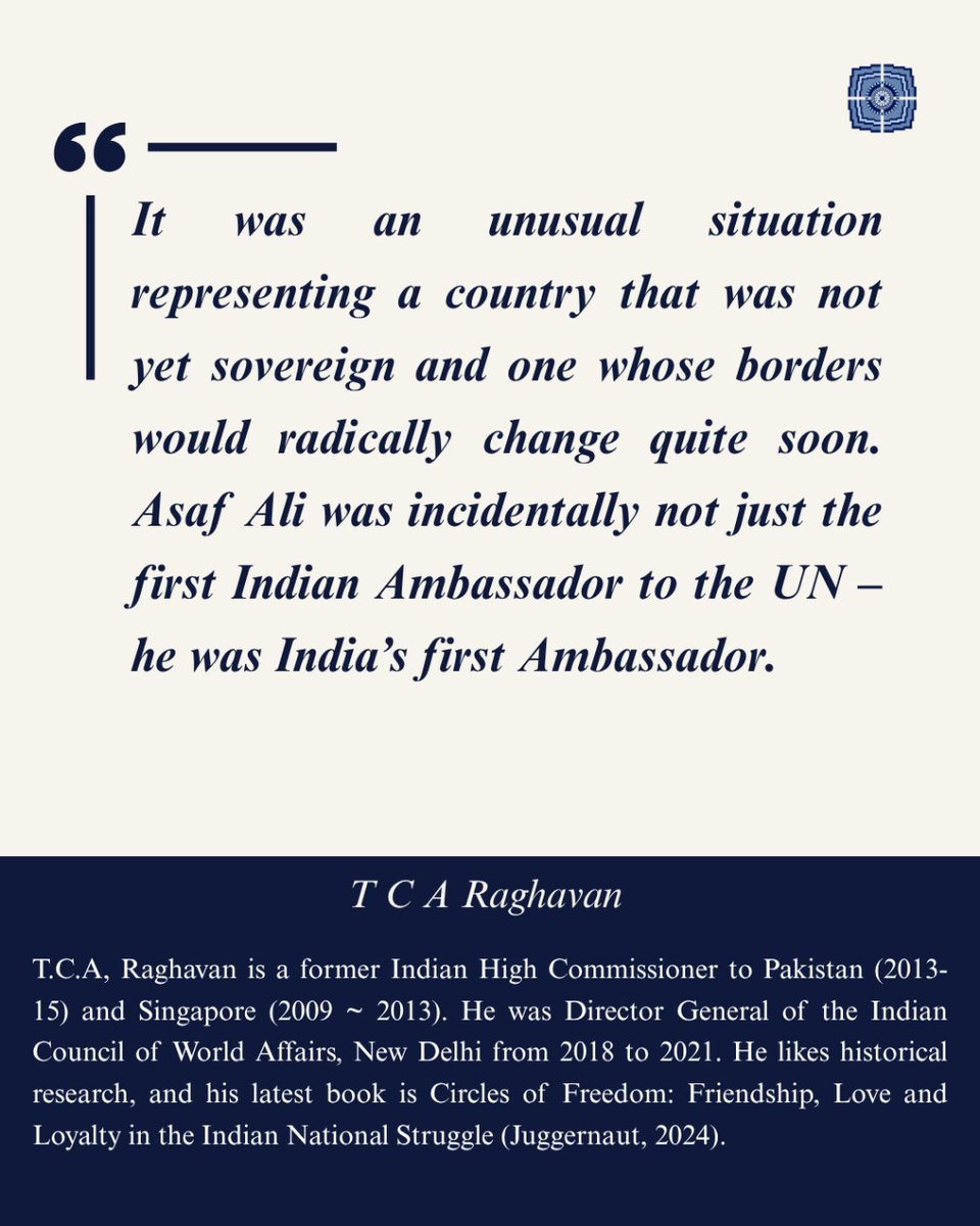 IndiasWorld_mag's tweet image. Cultivating Europe Vol.1 Issue 5: Between Two Partitions: Asaf Ali and the UN by @tca_raghavan

TCA Raghavan in this article, revisits the little-known story of Asaf Ali, India’s first ambassador and delegate to the UN Special Session on Palestine in 1947, who found himself…