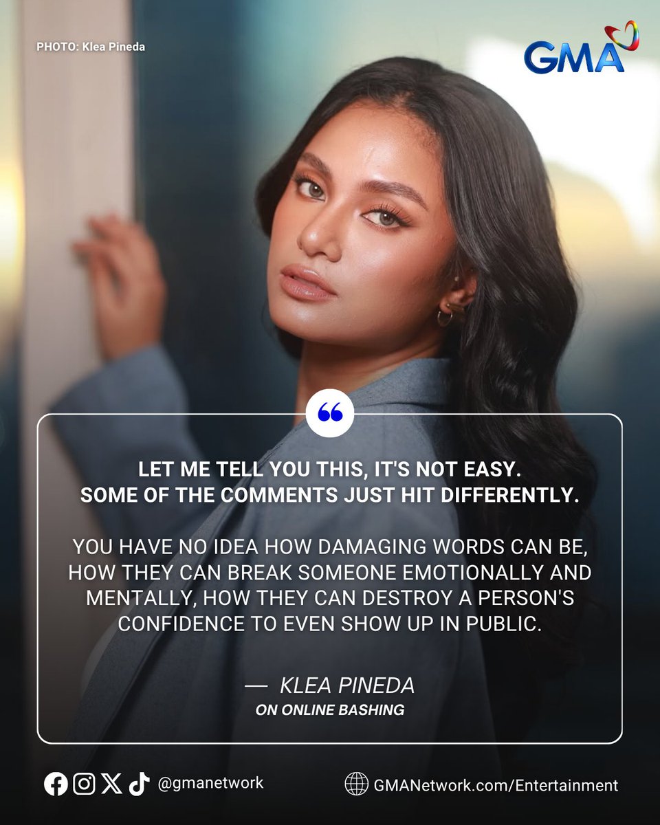 gmanetwork's tweet image. Kapuso actress Klea Pineda finally spoke up about being the target of online bullying.

#KapusoTalks
#KapusoShowbizNews