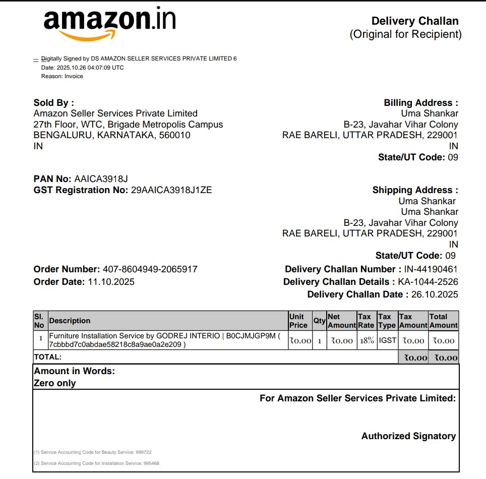 umamaan's tweet photo. @GodrejInterio4U @godrejinterio4
@amazonIN
Even company reported false report that installation has been done. But there is no installation has been done. Amazon is also making fraud. It is showing replacement can be done till 29.10.2025 but replacement also disabled from amazon https://t.co/ZJiVnbSjVo