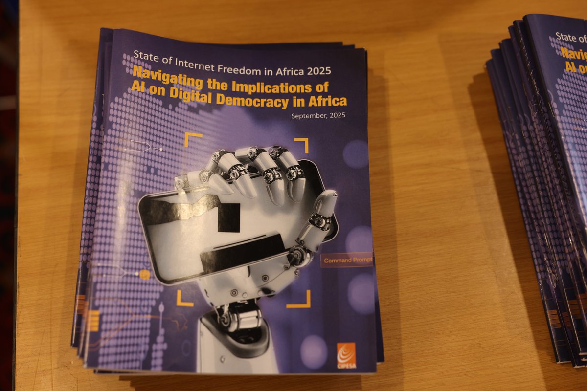 cipesaug's tweet photo. The 2025 State of Internet Freedom in Africa report was launched at #FIFAfrica25. The report unpacks how Artificial Intelligence(AI) is transforming civic space, governance, and rights across 14 African countries.
It highlights AI’s promise in boosting innovation, transparency, and public service delivery, but also warns of rising risks like surveillance, deepfakes, and digital exclusion.
Access the full report here: https://t.co/1fuYc0urRT
#InternetFreedomAfrica