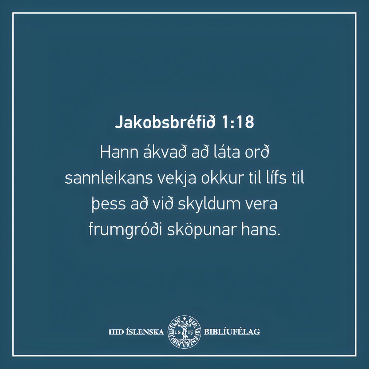 Hið íslenska biblíufélag (@bibliufelagid) on Twitter photo 
