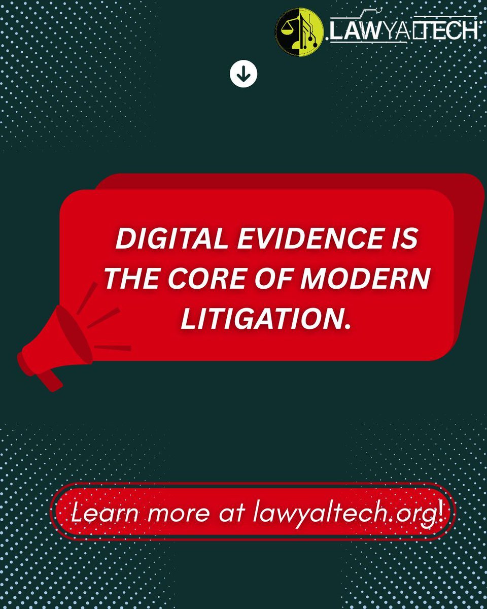 lawyaltech's tweet image. In today’s courtrooms, tech isn’t just an accessory — it’s a game changer for evidence &amp;amp; strategy. 

#LawAndTech #Ediscovery #LegalInnovation