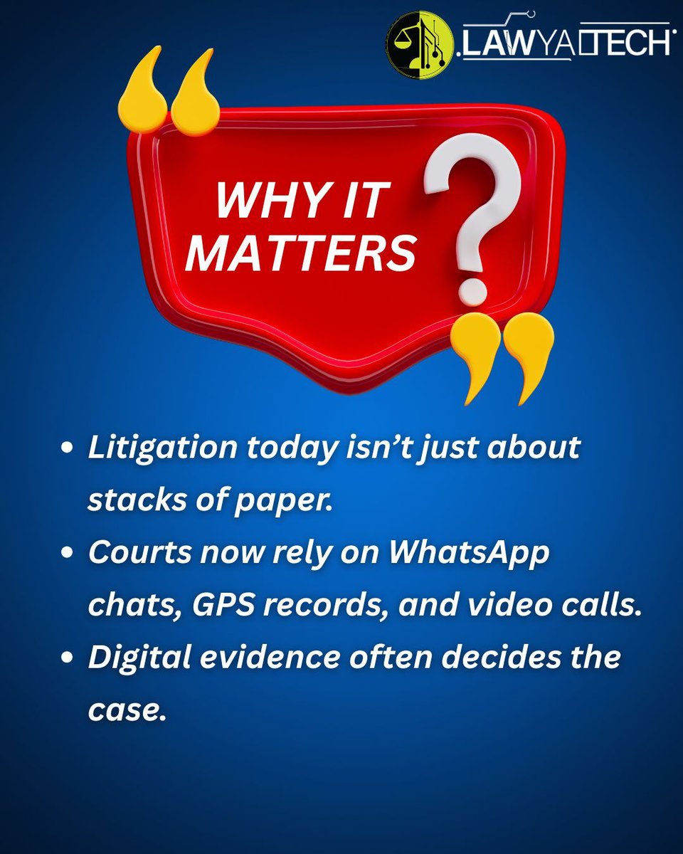 lawyaltech's tweet image. In today’s courtrooms, tech isn’t just an accessory — it’s a game changer for evidence &amp;amp; strategy. 

#LawAndTech #Ediscovery #LegalInnovation