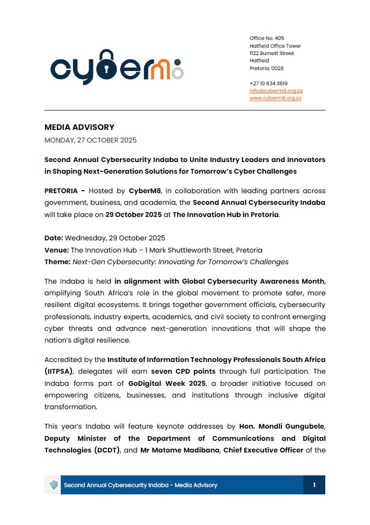 Africa Cybersecurity Indaba tweet media