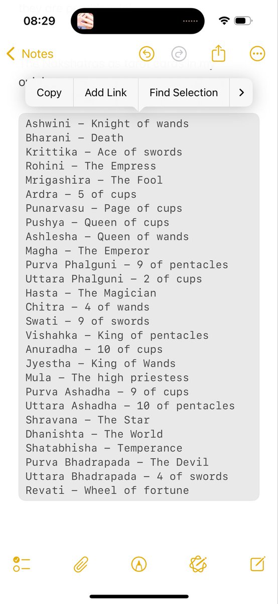The Nakshatras as tarot cards in my personal opinion 🧐