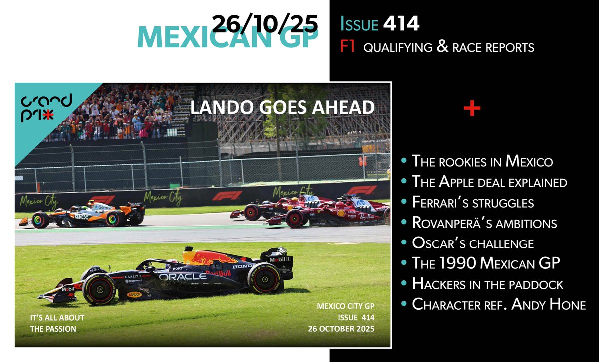 Latest issue: #F1 #MexicanGP  Nr 4⃣1⃣4⃣