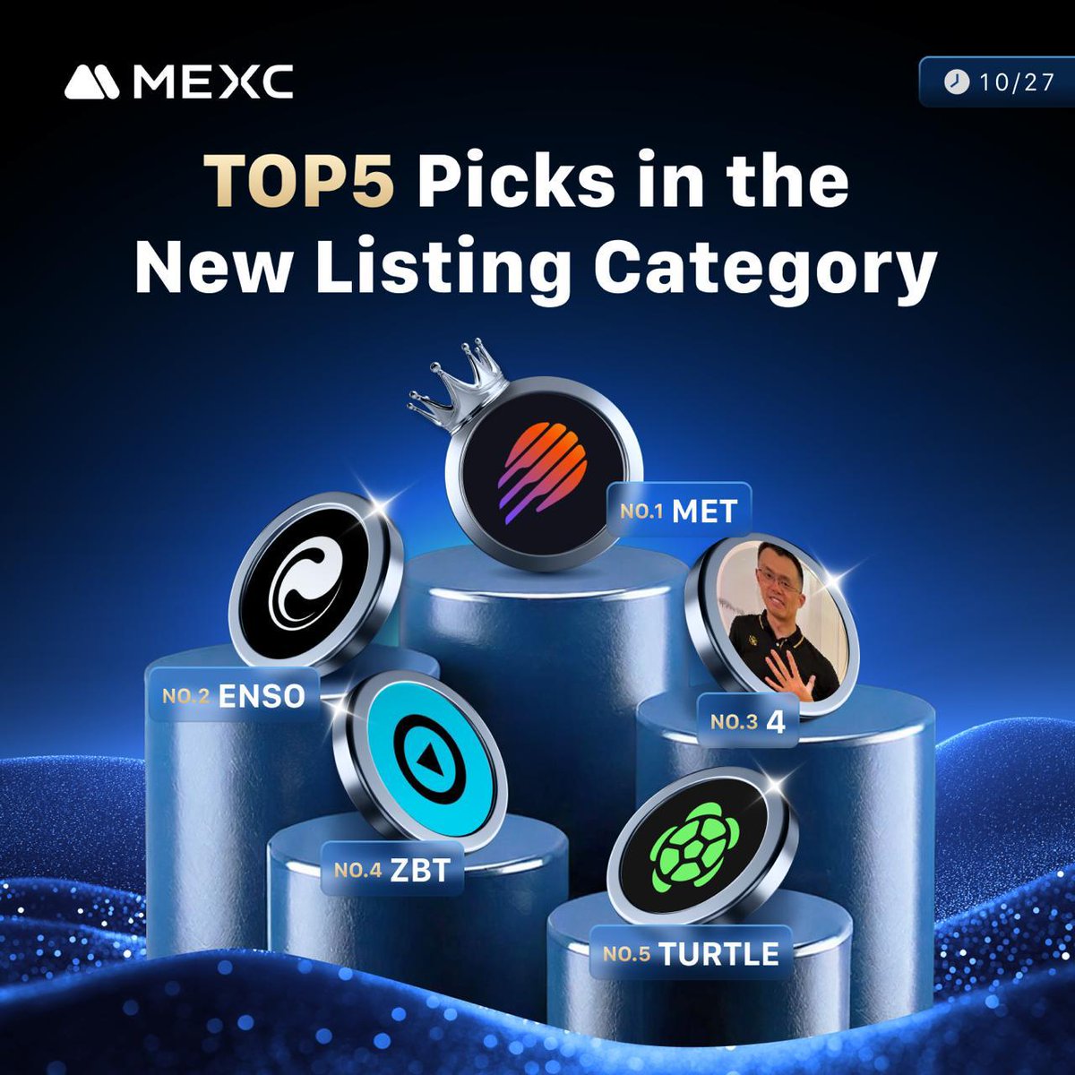 MEXC_DE's tweet photo. 🚀MEXC präsentiert die spannendsten neuen Projekte:
$MET
$ENSO
#4
$ZBT
$TURTLE

Sei von Anfang an dabei und entdecke die neuesten und aufregendsten Listings auf MEXC!

👉 https://t.co/0X4fRwxdJJ

#MEXC #NewListing #Trading

DACH Community:
Instagram: https://t.co/4amG0UIUkD
Telegram: https://t.co/hvtPV3hlB5