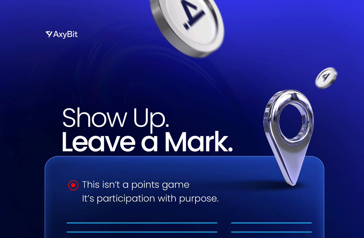 The first week of AxyBit Mining is closing, but the foundation’s already set.
This isn’t about numbers — it’s about people proving that reputation carries weight.
The movement’s real. Start mining your name.
axybit.xyz/mine