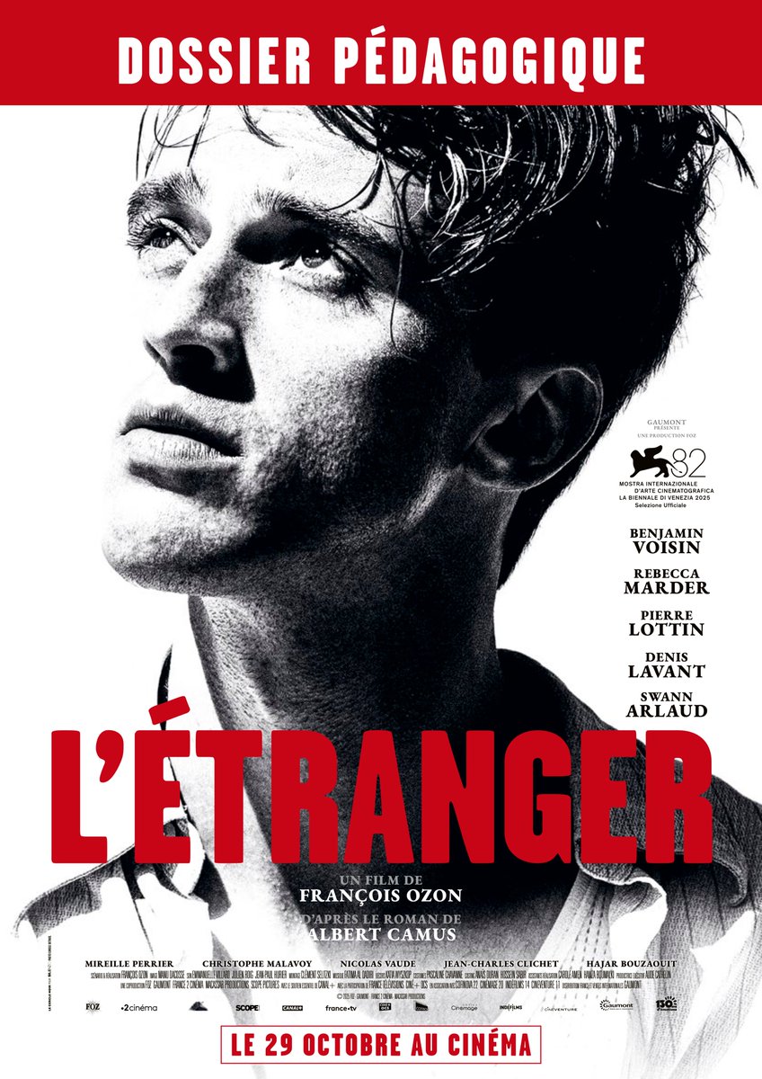 eduscol_lettres's tweet image. 🎦 #Cinéma | #Lycée

🔶 Pour aborder L’Étranger d’ #AlbertCamus à partir du film de François Ozon, « Approches » propose un #DossierPédagogique avec des pistes en 2de, 1re et Tale #HLP

Dossier 👉 approches.net/2025/08/29/let…
Photos et bande-annonce 👉 letranger-lefilm.com