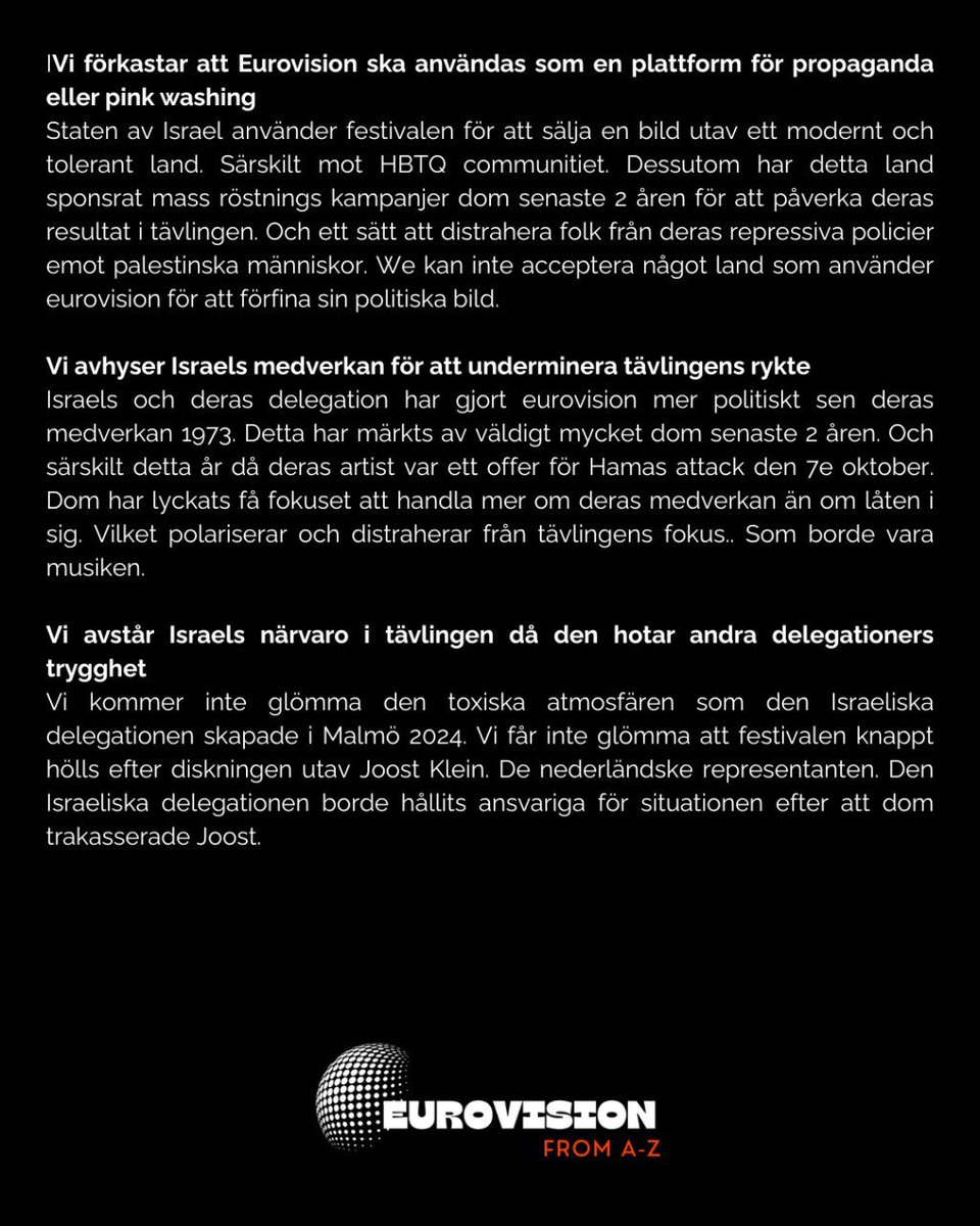 Eurovision from A-Z tweet media